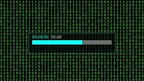 Cyber Attack Green Binary Code Hacking System Abstract Background Concept Stock Footage 231328562