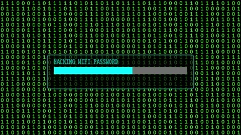 Cyber Attack Green Binary Code Hacking System Abstract Background Concept Stock Footage 231328574