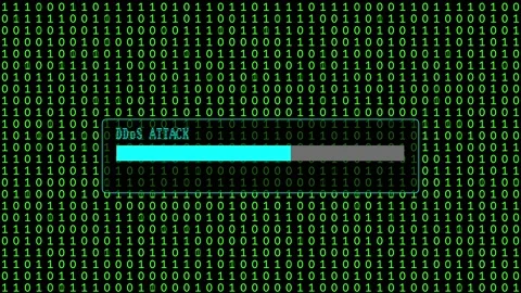 Cyber Attack Green Binary Code Hacking System Abstract Background Concept Stock Footage 231328586