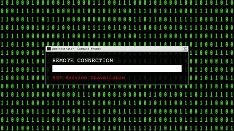 Cyber Attack Green Binary Code Hacking System Abstract Background Concept Stock Footage 231328603