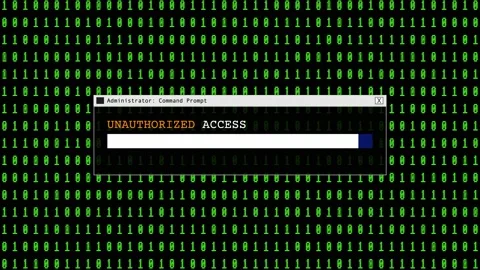 Cyber Attack Green Binary Code Hacking System Abstract Background Concept Stock Footage 231328609