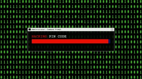 Cyber Attack Green Binary Code Hacking System Abstract Background Concept Stock Footage 231328650
