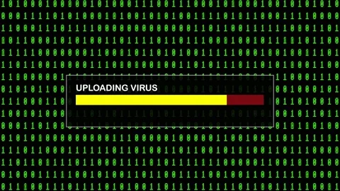 Cyber Attack Green Binary Code Hacking System Abstract Background Concept Stock Footage 231328684