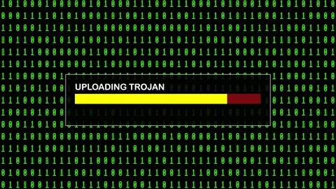 Cyber Attack Green Binary Code Hacking System Abstract Background Concept Stock Footage 231328686