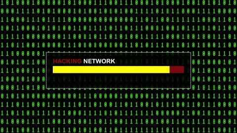 Cyber Attack Green Binary Code Hacking System Abstract Background Concept Stock Footage 231328691