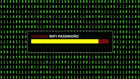 Cyber Attack Green Binary Code Hacking System Abstract Background Concept Stock Footage 231328693