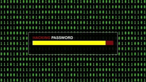 Cyber Attack Green Binary Code Hacking System Abstract Background Concept Stock Footage 231328700