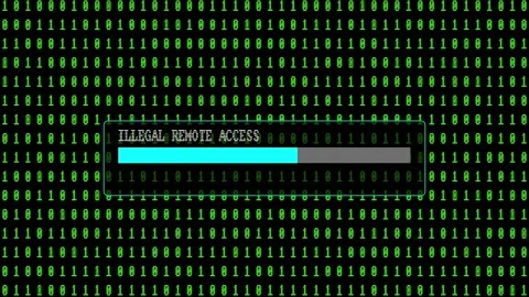 Cyber Attack Green Binary Code Hacking System Abstract Background Concept Stock Footage 231328721