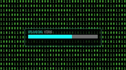 Cyber Attack Green Binary Code Hacking System Abstract Background Concept Stock Footage 231328727