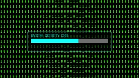 Cyber Attack Green Binary Code Hacking System Abstract Background Concept Stock Footage 231328737
