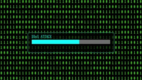 Cyber Attack Green Binary Code Hacking System Abstract Background Concept Stock Footage 231328752