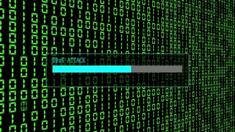 Cyber Attack Green Binary Code Hacking System Abstract Background Concept Stock Footage 231333343