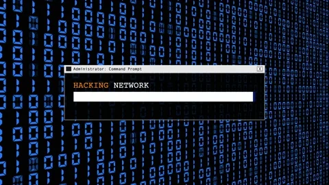 Cyber Attack Hacker Abstract Blue Binary Code Abstract Background Concept Stock Footage 231303039