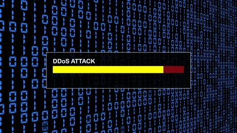 Cyber Attack Hacker Abstract Blue Binary Code Abstract Background Concept Stock Footage 231316883