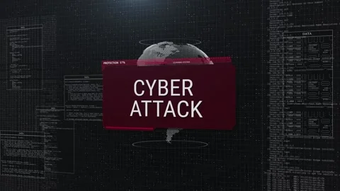 Cyber Attack Hacker Phishing Security System Concept Malicious software, viruses Video stock 257936430