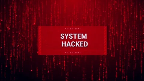 Cyber Attack Hacker Phishing Security System Concept Malicious software, viruses Video stock 259477463