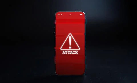 Cyber attack hacker smartphone. Internet web hack technology. Digital mobile  Stock Photos