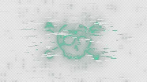 Cyber attack hacking, skull, crossbone, binary matrix cyberspace, internet scam Vídeo Stock 302341613