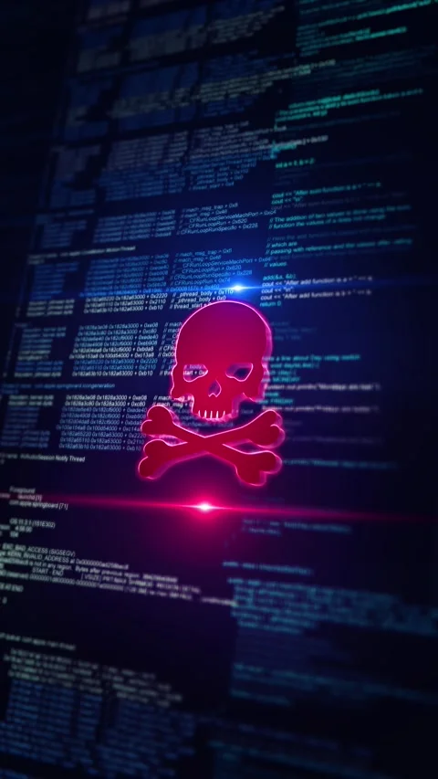 Cyber attack hacking virus network security breach digital concept. Network Stock Footage 306581867