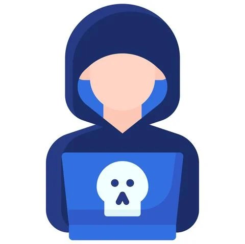 Cyber attack icon, Crypto related vector illustration Stock Illustration
