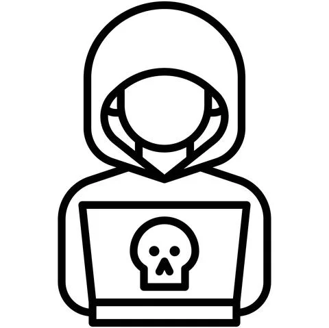 Cyber attack icon, Crypto related vector illustration Stock Illustration