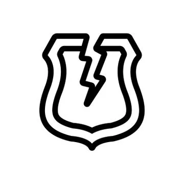 Cyber attack icon vector. Isolated contour symbol illustration Stock-Illustration