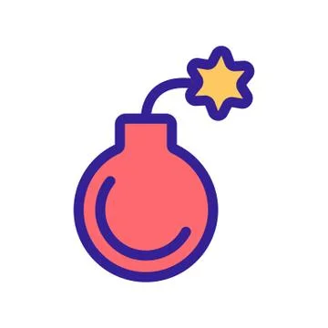 Cyber attack icon vector. Isolated contour symbol illustration 库存插图