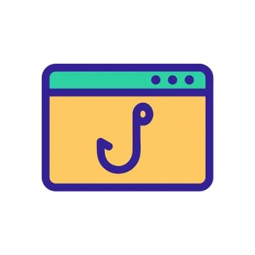 Cyber attack icon vector. Isolated contour symbol illustration Stock-Illustration