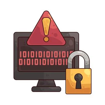 Cyber Attack illustration Stock Illustration