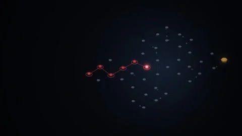 Cyber Attack Lateral Movement Network Containment Animation 스톡 동영상 346879204