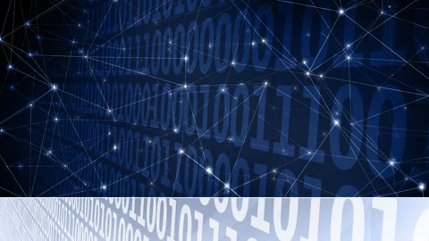 Cyber attack lines of binary code background in cybercrime cyber security Stock Footage 260463894