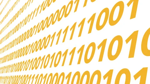 Cyber attack lines of binary code on white background depict dangerous concept Stock Footage 260496384