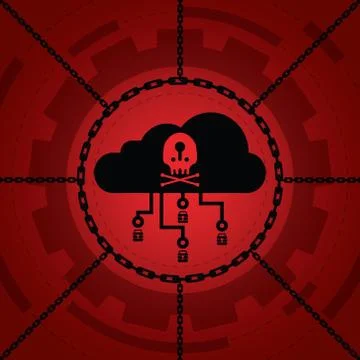 Cyber attack malware wannacry or maze ransowmare virus encrypted files Stock Illustration