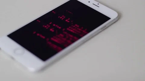 CYBER ATTACK MOBILE PHONE HACK DOWNLOADING FILES CELL PHONE SCREEN HACK Stock Footage 71212661
