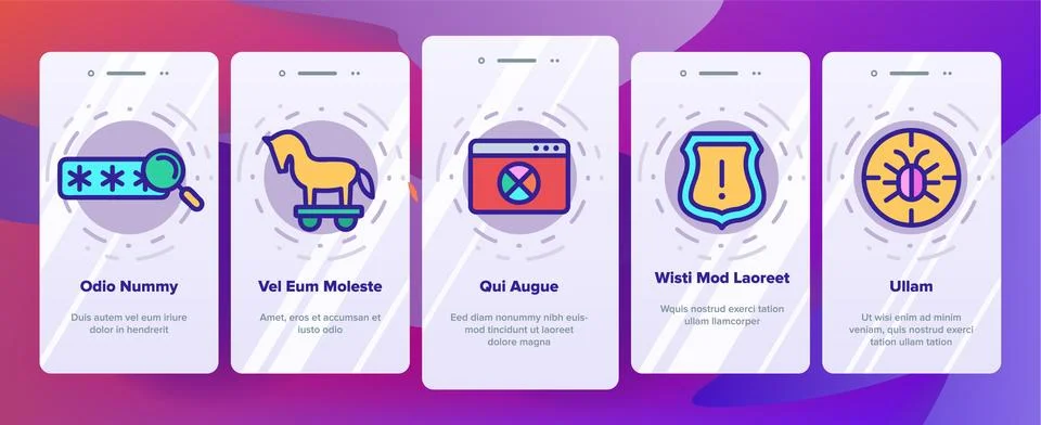 Cyber Attack Onboarding Vector 스톡 일러스트