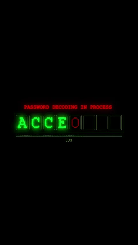 Cyber Attack Password Cracking Digital Security Threat Stock Footage 341365876