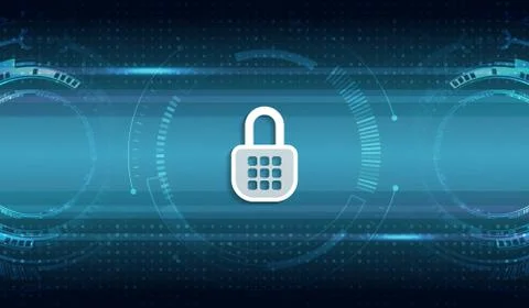 Cyber attack protection privacy concept. Protection from virus attack. Global Stock Illustration