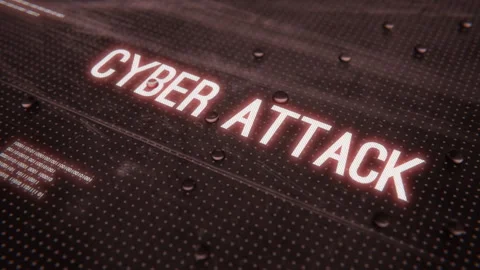 Cyber attack-Rainy Glass Title Vídeo Stock 142562496