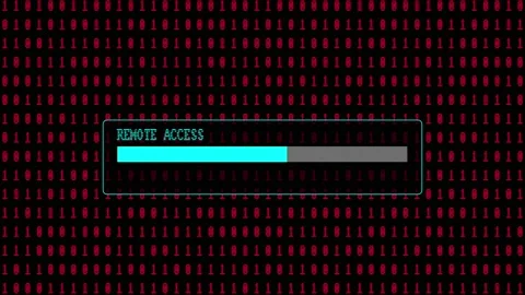 Cyber Attack Red Binary Code Hacking System Abstract Background Concept Stock Footage 231332076