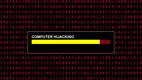 Cyber Attack Red Binary Code Hacking System Abstract Background Concept Stock Footage 231332091
