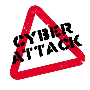 Cyber Attack rubber stamp Illustrazione stock