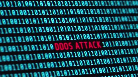 Cyber Attack Screen Background Motion Animation Stock Footage 336332355