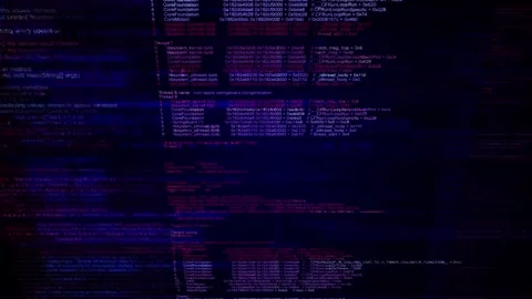 Cyber attack security breach warning alert message Virus code software hack Stock Footage 292905496