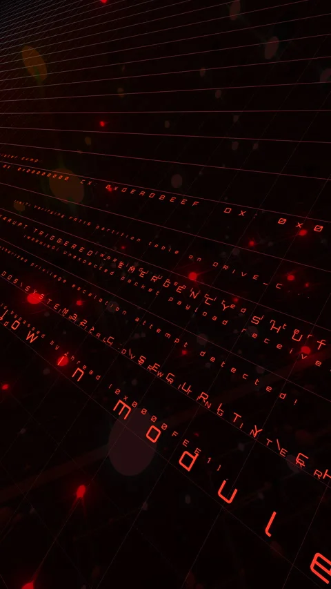Cyber attack Security Interface Displaying Ransomware Infection loop Stock Footage 347938446