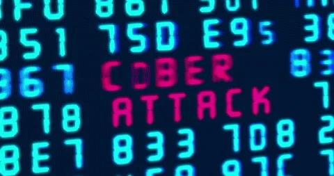 Cyber attack security LCD 4K Stock Footage