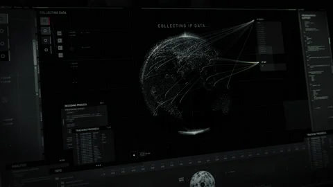 Cyber Attack Source Location Ip Address Analysis By Tracking Software Ai Stock Footage 161410250