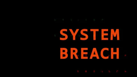 Cyber Attack System Breach Text Animation During Digital Data Network Intru.. Stock Footage 344036212