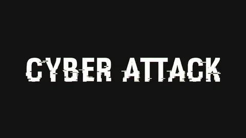 Cyber Attack Text + Alpha Channel Stock Footage 72791561