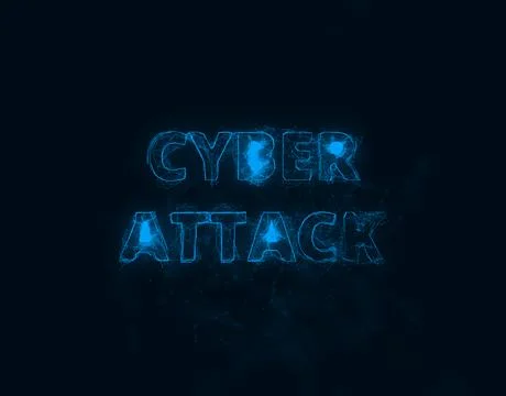 Cyber attack title with plexus effect. Connected lines with dots. Lines title イラスト素材