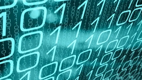 Cyber attack using app bug, binary code cyberspace 库存影片 95772145